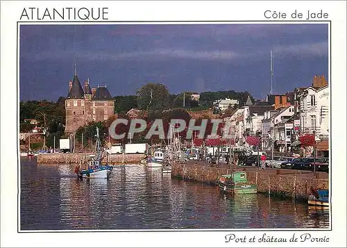 Moderne Karte Atlantique Cote de Jade Port et Chateau de Pornic