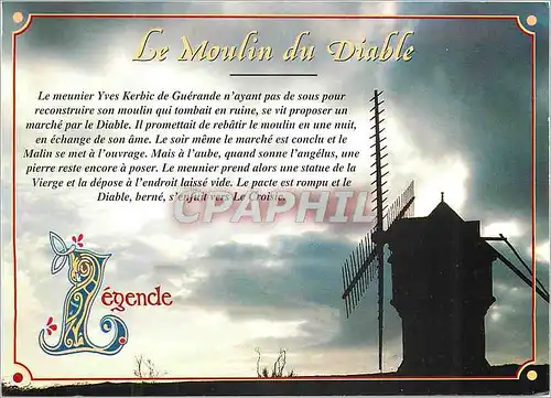 Cartes postales moderne Guerande La Legende du Moulin du Diable