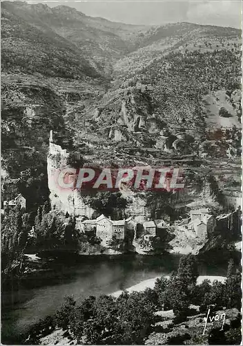 Cartes postales moderne Gorges du Tarn Castelbouc Lozere Le Village et les ruines du Chateau