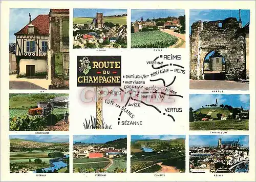 Cartes postales moderne Route du Champagne