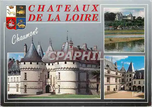 Moderne Karte Chateaux de la Loire Chaumont Loir et Cher
