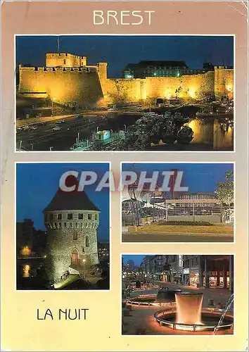 Cartes postales moderne Brest La Nuit