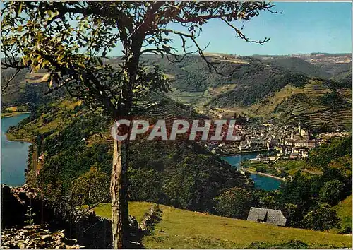 Moderne Karte Estaing Aveyron Vue Generale