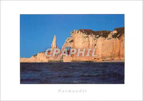 Cartes postales moderne Normandie Etretat l'Aiguille Creuse