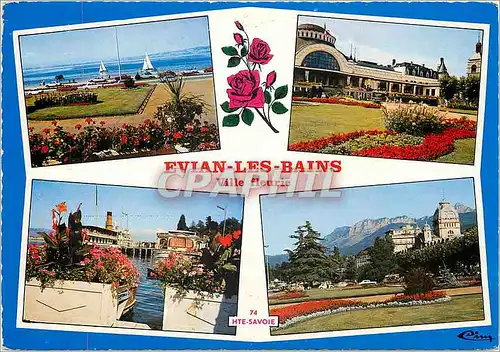 Moderne Karte Evian les Bains Ville fleurie