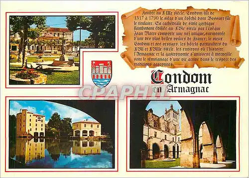 Cartes postales moderne Condom en Armagnac Gers Square Vieux Moulin Cloitre et Clocher