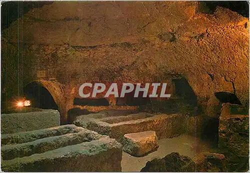 Cartes postales moderne Siracusa Catacombes de Saint Jean Rotande des Sarcophages