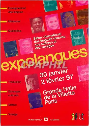 Cartes postales moderne Grande Halle de la Villette Paris Expolangues