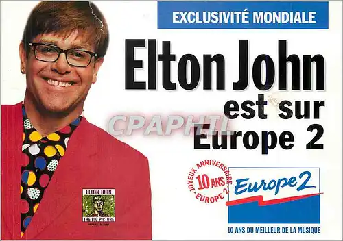 Cartes postales moderne Elton John est sur Europe 2 Radio