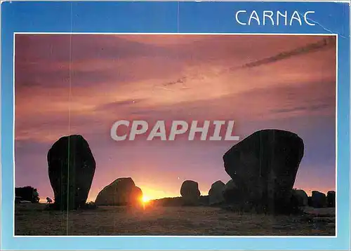 Cartes postales moderne Carnac Morbihan Les alignements de menhirs au petit matin