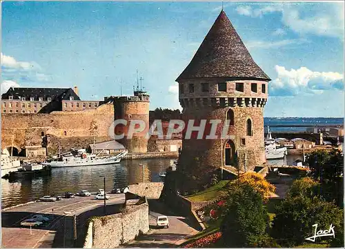 Moderne Karte Brest La Tour Tanguv et le Chateau