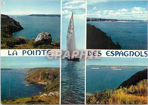 Cartes postales moderne La Pointe des Espagnols Les falaises de la pointe vue vers le goulet et vers Brest