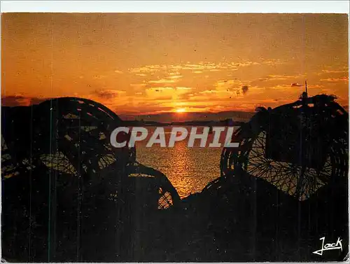 Cartes postales moderne Soleil couchant Peche