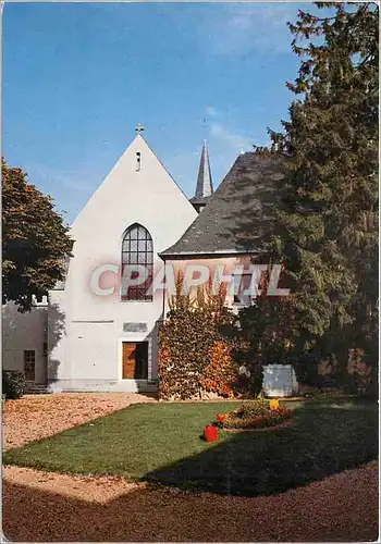 Moderne Karte Abbaye Sainte Marie du Port du Salut Entrammes Mayenne Facade de l'Eglise