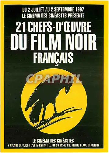 Moderne Karte Metro Place de Clichy Paris Film Noir Fran�ais Cinema