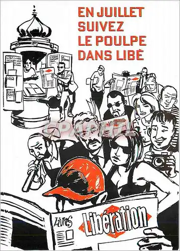 Moderne Karte En Juillet Suivez Le Poulpe dans Libe Liberation Journal