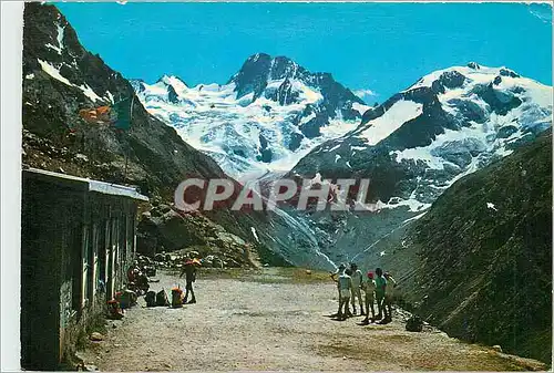 Cartes postales moderne Les Alpes du Dauphine Massif des Ecrins Refuge Temple Ecrins Glacier de la Pilatte Sommet des Ba