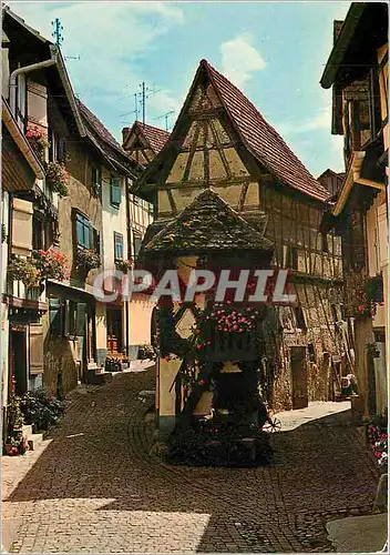 Moderne Karte Eguisheim Alsace Des ruelles pittoresques