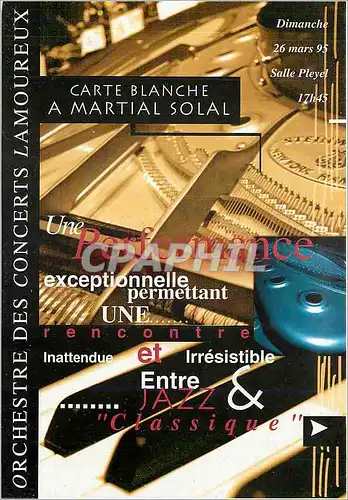 Moderne Karte Carte Blanche a Martial Solal Salle Pleyel Paris