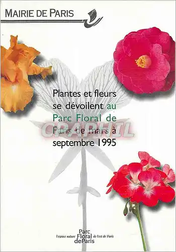 Cartes postales moderne Mairie de Paris Plantes et fleurs se devoilant au Parc Floral de Paris