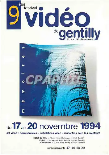 Cartes postales moderne Place de la Victoire Gentilly 9eme Festival Video Elephant