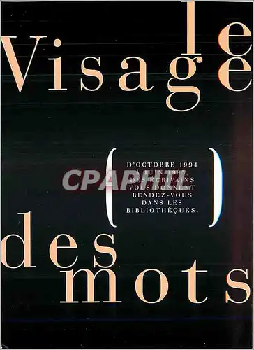 Cartes postales moderne Le Visage des Mots