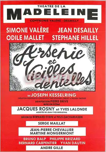 Cartes postales moderne Jean Claude Brialy Le Figaro Madame rue de Surene Paris