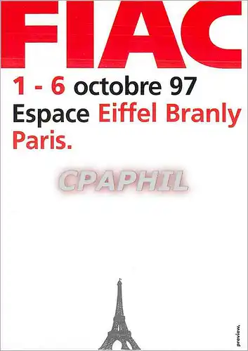 Cartes postales moderne Fiac Espace Eiffel Branly Paris Tour Eiffel