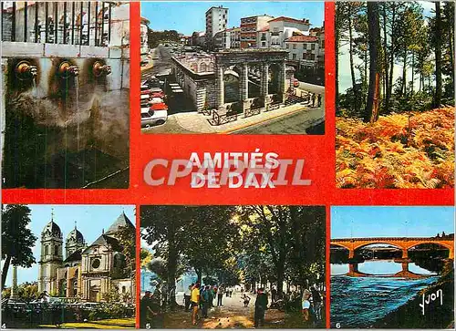 Moderne Karte Dax Landes La Fontaine Chaude Dans la Foret de Pins La Cathedrale