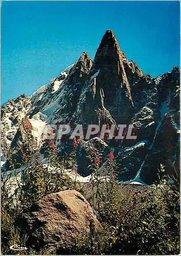 Moderne Karte Chamonix Mont Blanc Hte Savoie Fier et majestueux le Dru