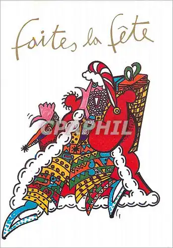 Cartes postales moderne Faites la fete Pere Noel