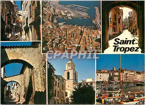 Moderne Karte Lumiere et Beaute de la Cote d'Azur Souvenir de Saint Tropez