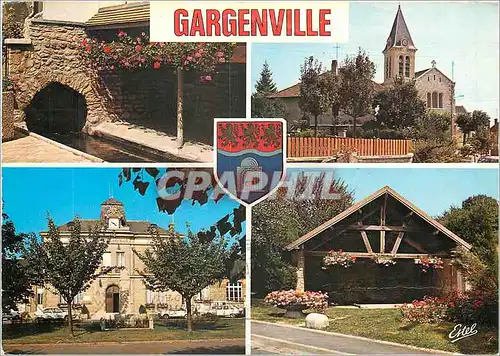 Cartes postales moderne Gargenville Yvelines Les lavoirs L'eglise La mairie