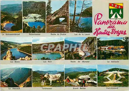 Cartes postales moderne Panorama des Hautes Vosges Le Schiessrothried Retournemer Rocher du Diable Lac de la Lauch