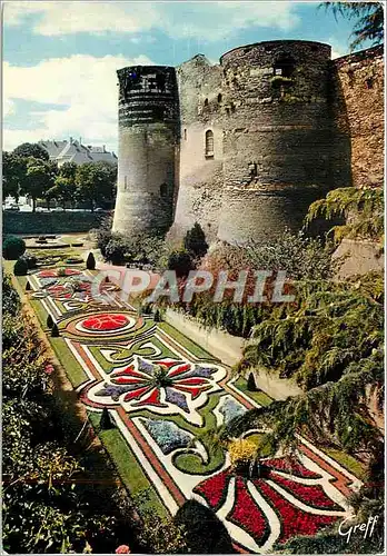 Moderne Karte Angers Maine et Loire Le Chateau et les Jardins