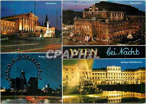 Cartes postales moderne Wien bei Nacht