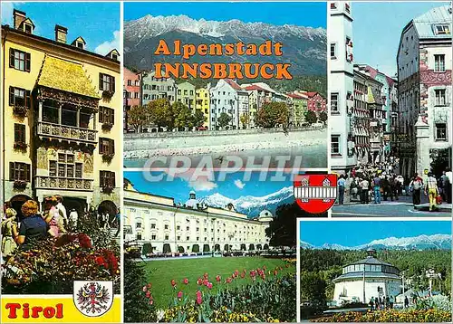 Moderne Karte Alpenstadt Innsbruck