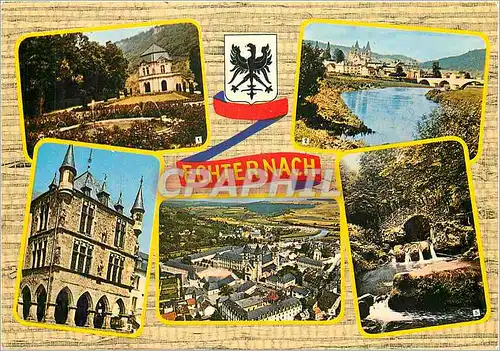 Cartes postales moderne Echternach Pavillon abbatial La Sure Dingstuhl Vue aerienne