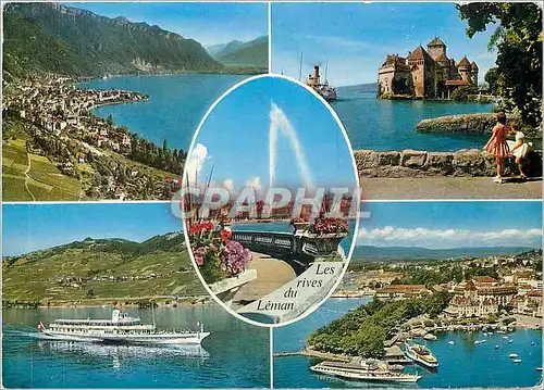 Cartes postales moderne Les Rives du Leman Vevey Montreux Geneve Chillon Lavaux Lausanne Ouchy