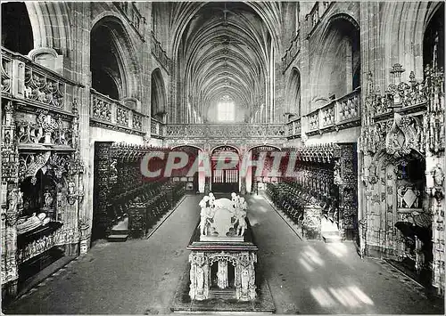 Cartes postales moderne Bourg en Bresse Ain Eglise de Brou Le Choeur la Nef le Tombeau