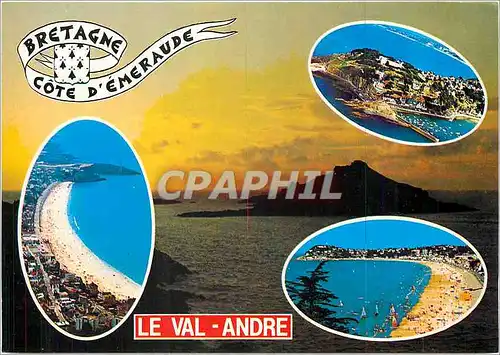 Moderne Karte Bretagne Cote d'Emeraude Le Val Andre