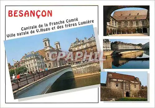Cartes postales moderne Besancon Doubs Eglise de la Madeleine Palais Grandvelle Quai Vauban Entree de la Citadelle