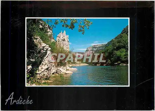 Moderne Karte Ardeche Les Gorges Le Rocher de la Cathedrale