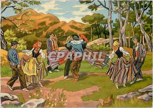 Cartes postales moderne Les Pyrenees La Bigorre Danse Folklore