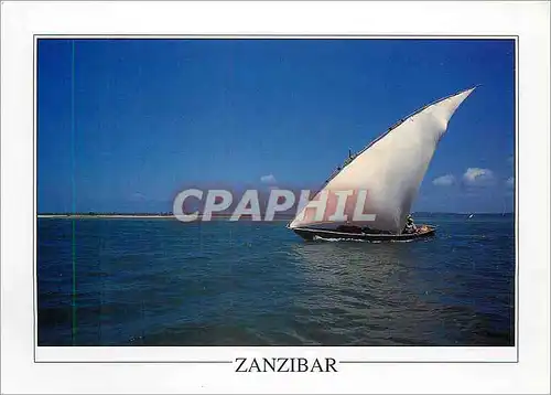 Moderne Karte Fishing Boat Ngalawa at sea Zanzibar