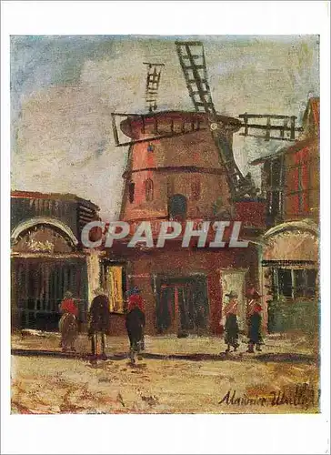Moderne Karte Maurice Utrillo Moulin Rouge
