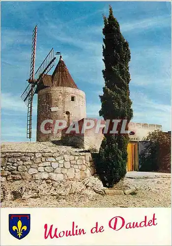 Moderne Karte Fontvieille B du R Le Moulin de Daudet d'ou le Grand Conteur a date ses Lettres