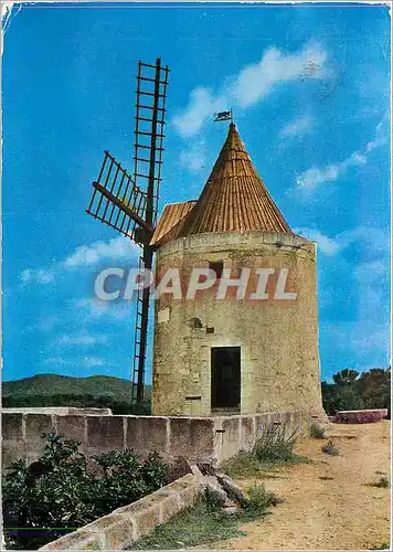 Moderne Karte Fontvieille Bouches du Rhone Le Moulin de Daudet Mon Historique