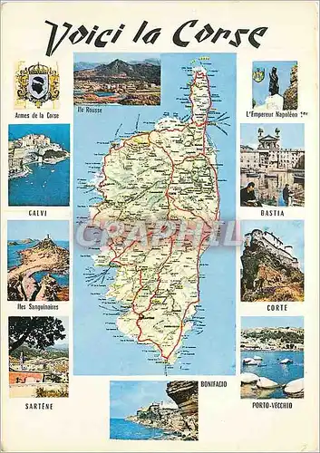 Moderne Karte Voici La Corse