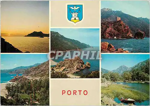 Moderne Karte Corse Ile d'Amour Porto